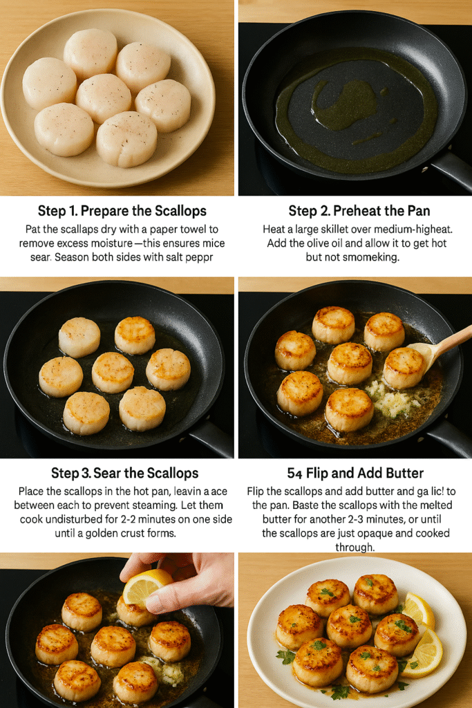Pan-Seared Scallops Recipe step by step