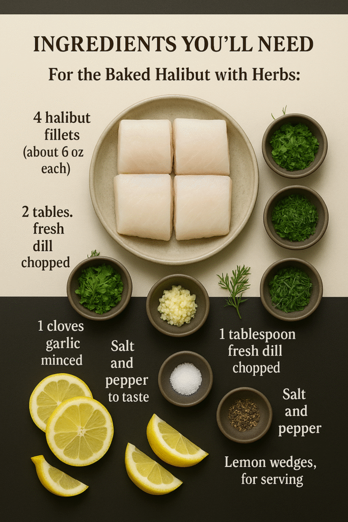 Baked Halibut with Herbs Recipe
