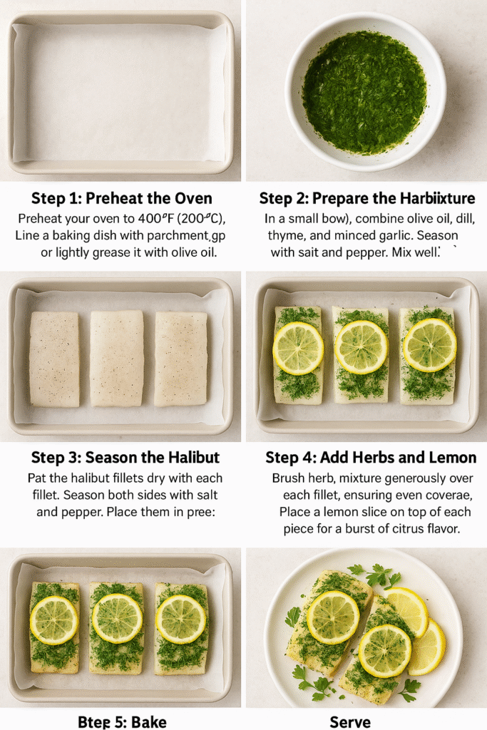 Baked Halibut with Herbs Recipe