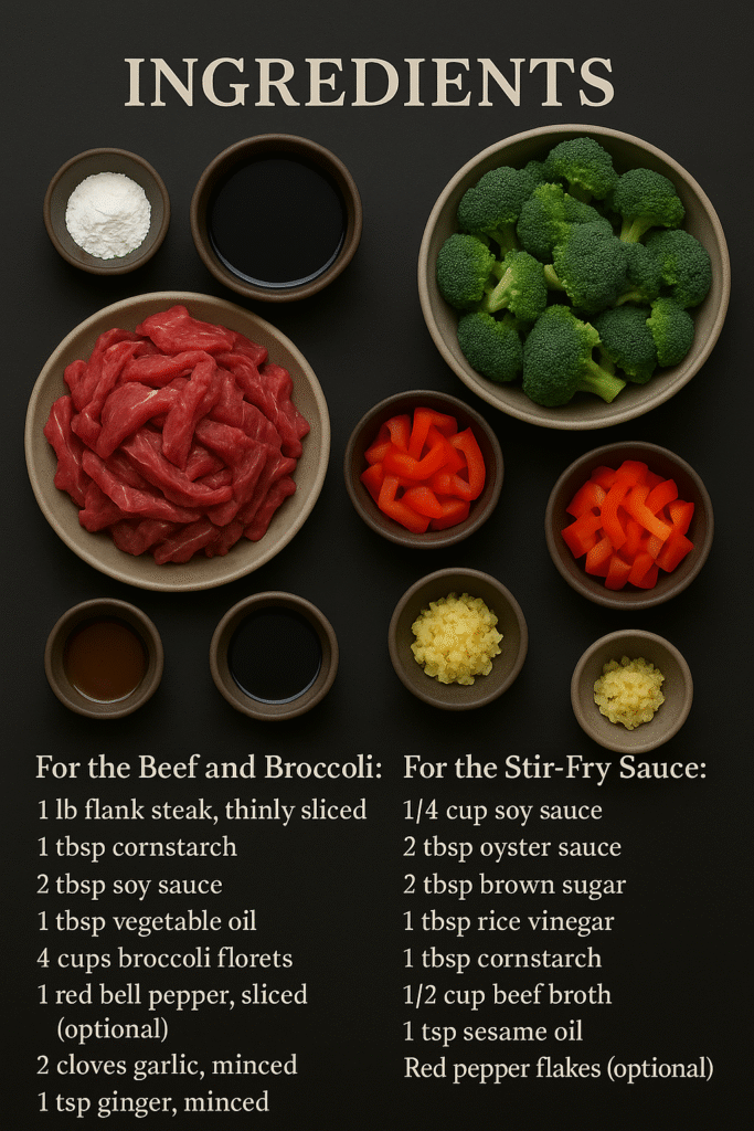Beef and Broccoli Stir-Fry ingredians