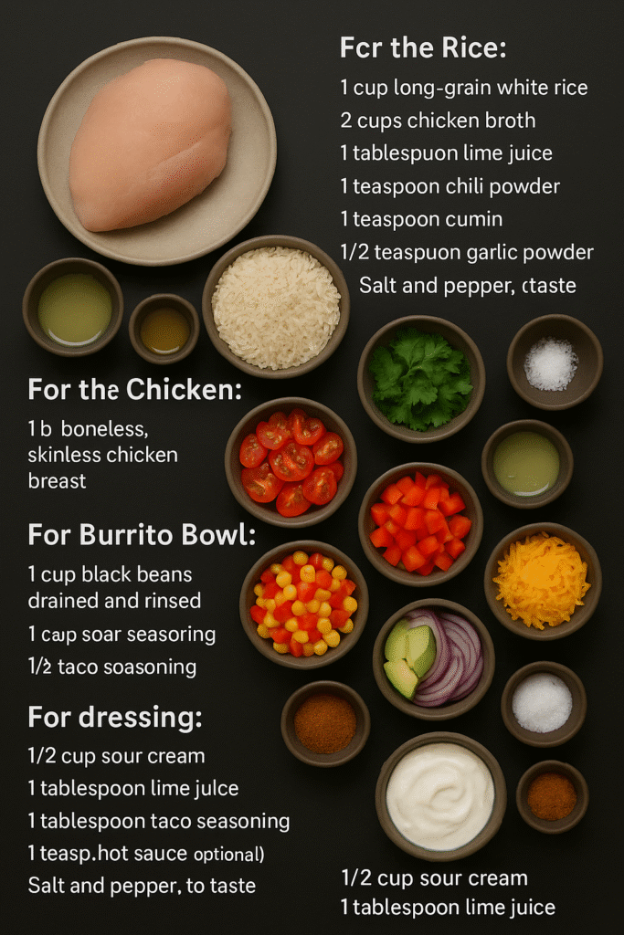 Chicken and Rice Burrito Bowl
