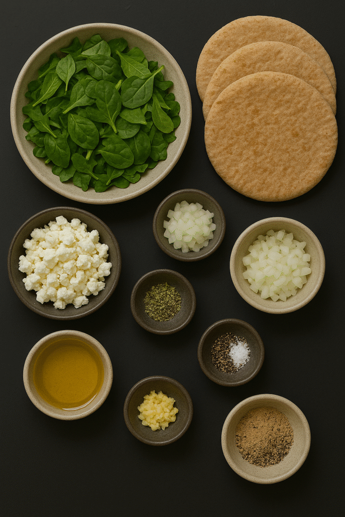 Spinach and Feta Stuffed Pita