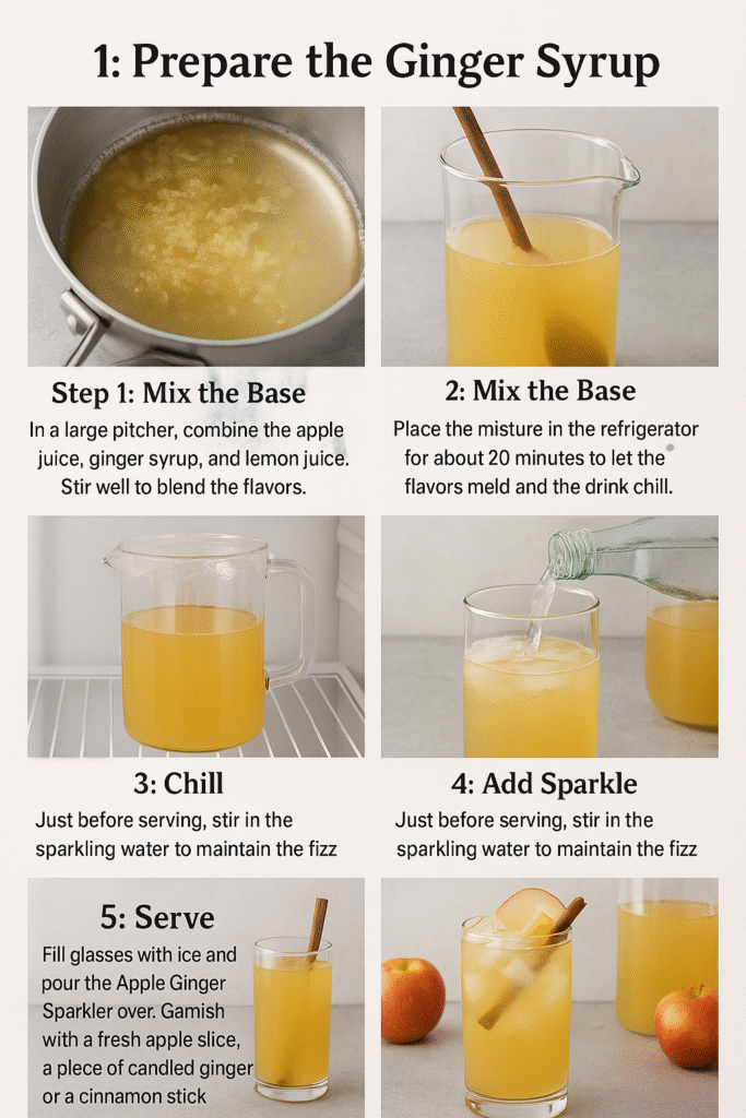 Apple Ginger Sparkler step by step